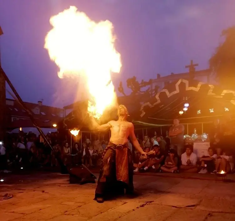 Espectaculos de lume no Mercado Medieval Costa da Morte de Corcubion 2019-Foto-Rafa Quintans
