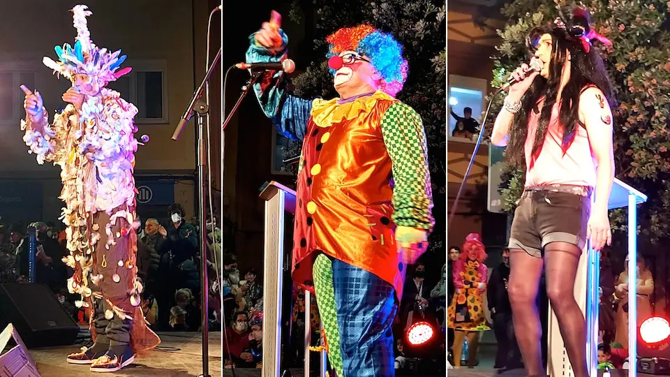 Ramon Caballero Luis de Fuma e Santi Caneta no Entroido de Fisterra 2022