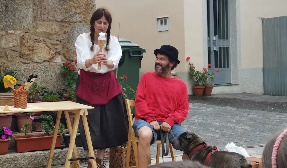 Raquel Queixas Zas en Buno con Quique