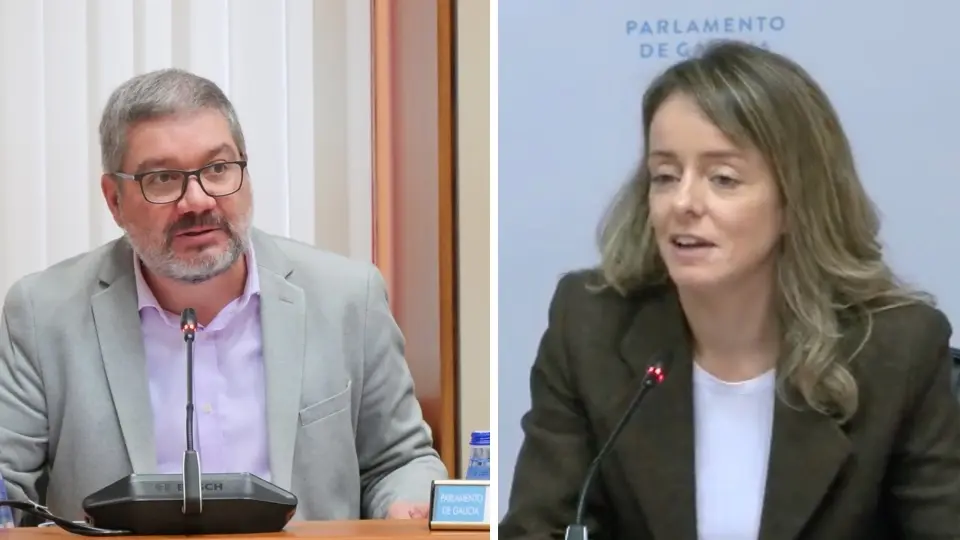 Oscar Insua e Maria Deza na Comision do Parlamento Galego