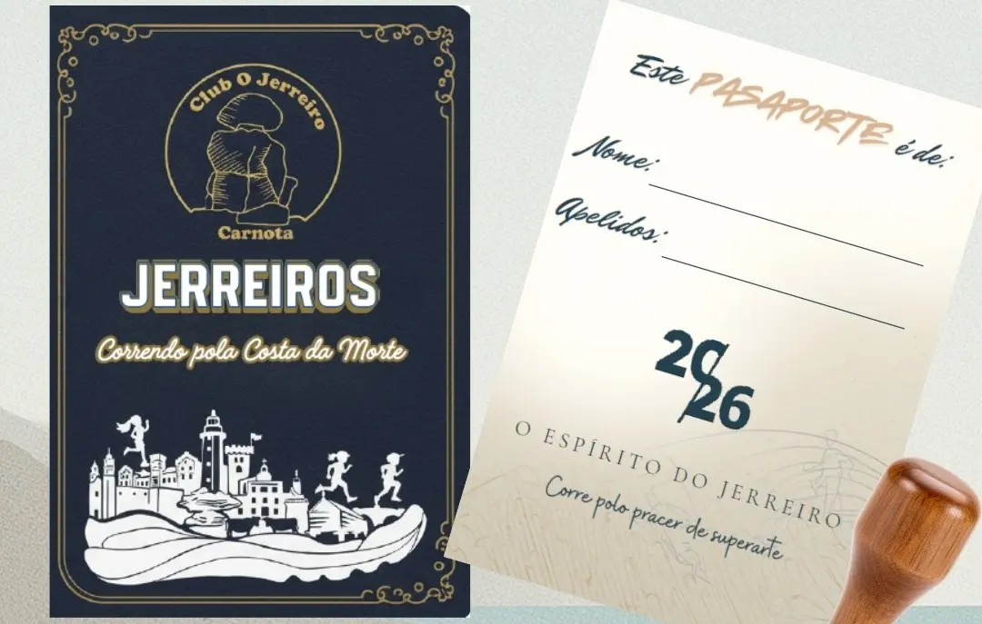 pasaporte jerreiro correndo pola Costa da morte