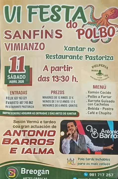 Festas de SanFins de Vimianzo-Festa do Polbo abrl 2026