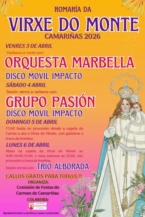 Romaria da Virxe do Monte de Camarinas-Abril 2026