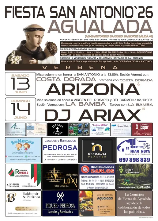 Festas de San Antonio de Agualada 2026