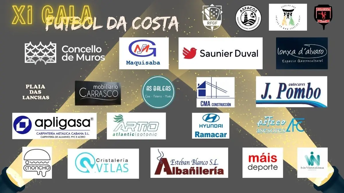 Patrocinadores da Gala do Futbol da Costa 2026