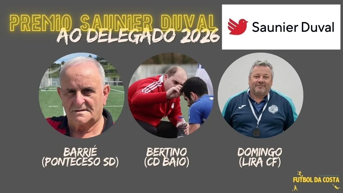 Nominados ao Delegado do Ano na Gala do Futbol da Costa