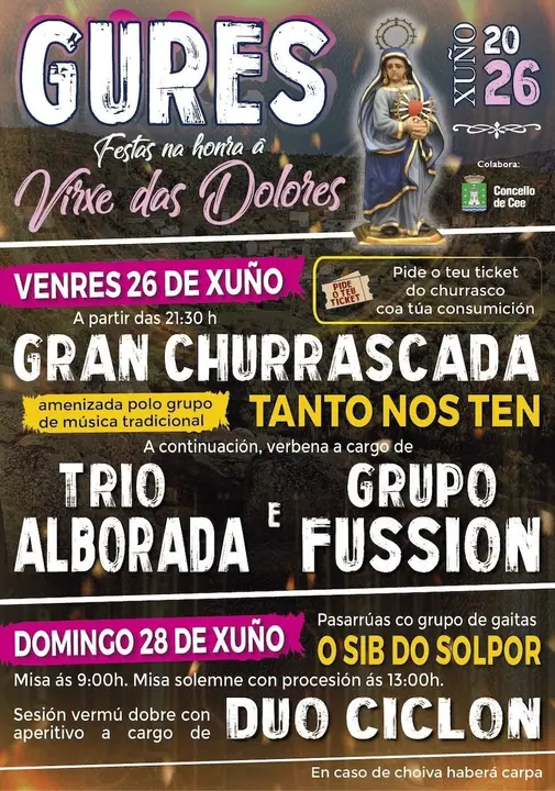 Festas das Dolores de Gures-Cee 2026