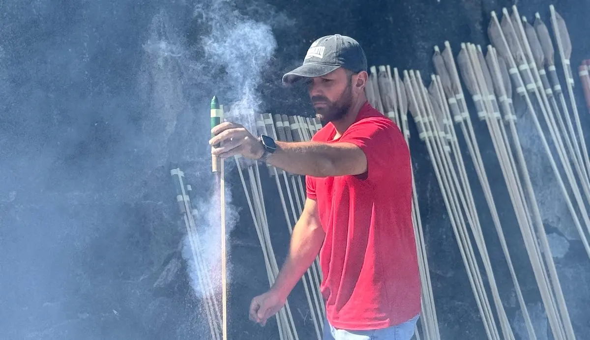 Carlos Abelenda Profesional da pirotecnia de Bergantinos