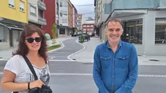 Lorena Su&aacute;rez e Benxam&iacute;n Queiro do BNG de VImianzo