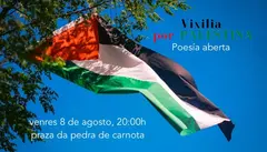 Vixilia Aberta por Palestina en Carnota