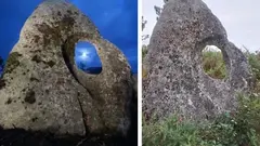 PEdra Furada roubada en Vimianzo-Fotos de Suso Ponte e David Roget