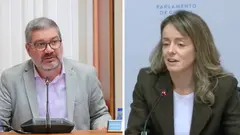 Oscar Insua e Maria Deza na Comision do Parlamento Galego