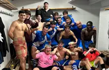 O UC Cee tras vencer na Rocheira