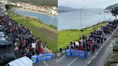 Manifestacion do sector do Mar en Corcubion contra o Regulamento Europeo de Control do DEA