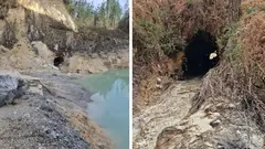 Imaxes da galeria da antiga mina do Monte Neme que rebentou