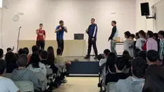 Xose Maseda e Xian Pais no IES Fontexeria