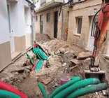 Obras na Rúa Real de Muros