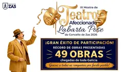 CARTEL ZAS - A IX Mostra de Teatro Afeccionado Labarta Pose bate récords con 49 propostas presentadas