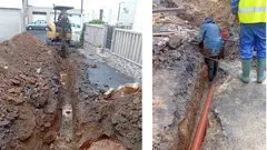 Obras de saneamento en Esteiro Muros