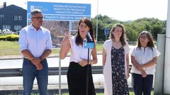 A Conselleira Allegue presentando a Circunvalacion de Carballo
