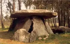 O dolmen de Dombate, previo a súa investigación arqueolóxica e posterior musealización
