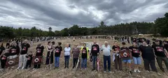 Cadea humana de Stop Biogas Laracha 2