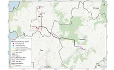 Mapa do Proxecto Eolico Rego do Lobo