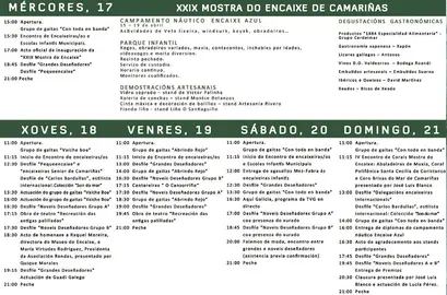 Programa da Mostra do Encaixe Camarinas 2019 1