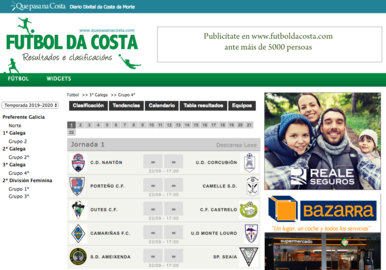 Calendario da Terceira en futboldacosta