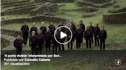 Grupo O Son de Cabana cantando a Rosalen polo 25N