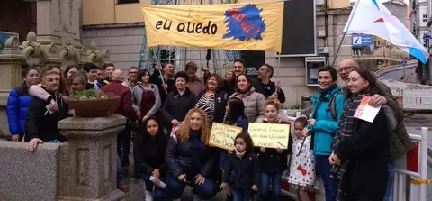 Eu quedo aqui lembra a concentracion Via Galega en Malpica