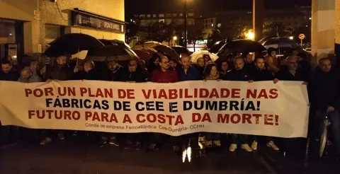 Concentracion de Ferroatlantica en Cee-FotoRafa Quintans