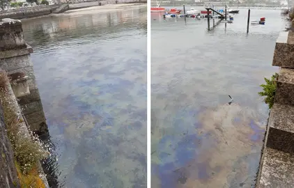 Gasoleo no peirao de Corcubion