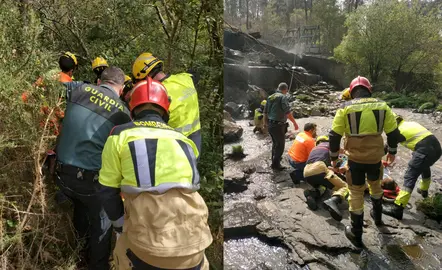 Rescata dunha sendeirista en Cabana