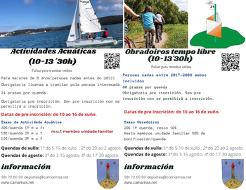 Actividades veran camarinas