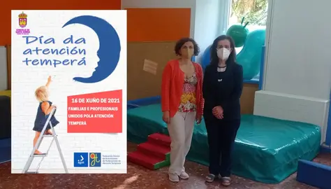 Maria Pose e Ester Espasandin no Servizo de Atencion Tempera de Santa COmba