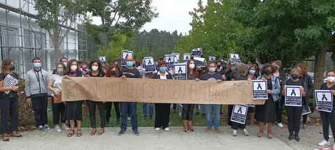 IES de Ponteceso en protesta