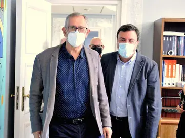 Evencio Ferrero con Valentin Gonzalez Formoso