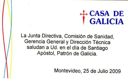 Casa de Galicia en Montevideo tarxeta