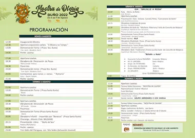 Programa Mostra Oleria Buno 2022