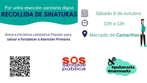 Recollida sinaturas Pediatras Matronas Xa Camarinas