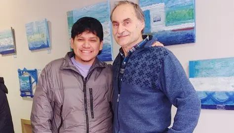 O autor Nolo Suares co seu afillado en Garabato