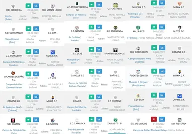 designacions arbitrais sen arbitros da costa