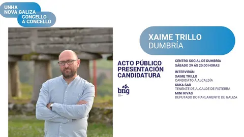 Presentacion Xaime Trillo BNG Dumbria 2023