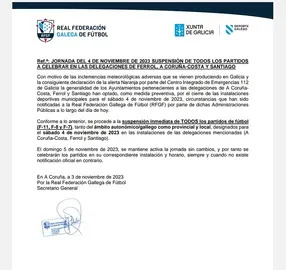 futgal suspende a xornada