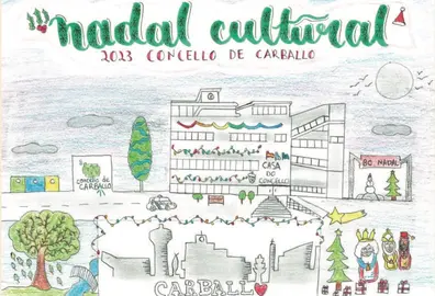 Postal ganadora do Certame de Nadal de Carballo