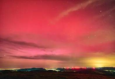 Aurora Boreal Galicia no Chan das Lagoas noite do 10 de maio Foto-Fins Eirexa 1
