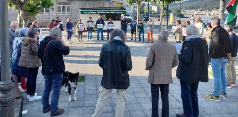 Concentracion apoio Palestina Corcubion 2