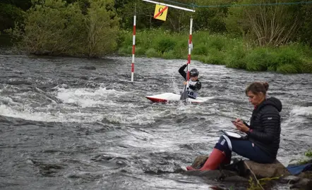Campionato de Espana de Slalom en Dumbria-Foto-Anton Cortina