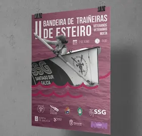 Bandeira de traiñeiras de remo veteranxs mixta